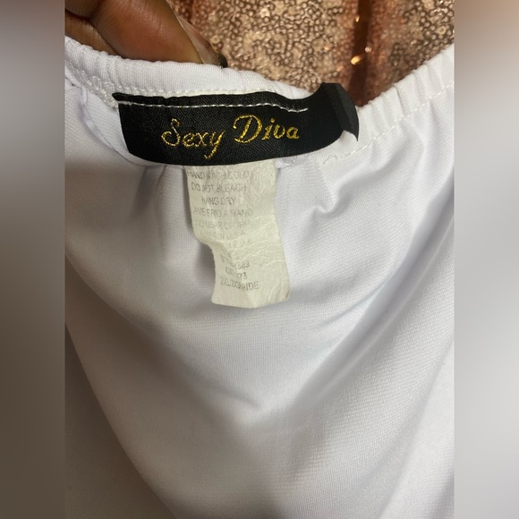 All white Bodycon capped dress - Picture 6 of 7